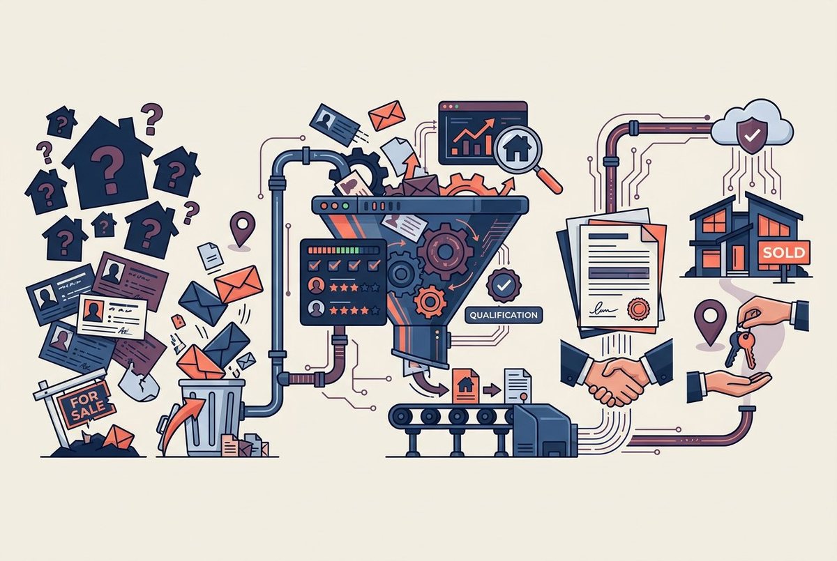 Автоматизация в недвижимости: квалификация лидов, CRM и процессы брокеров — обложка материала Альтум